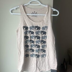 Elephant Print Tank Top Small